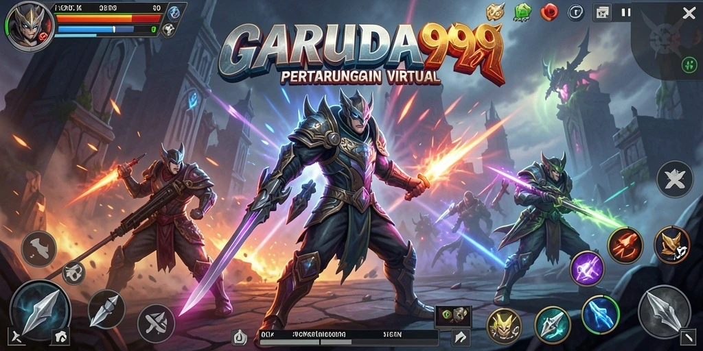 Tangkapan layar GARUDA999 menunjukkan aksi pertarungan yang intens dan penuh strategi.