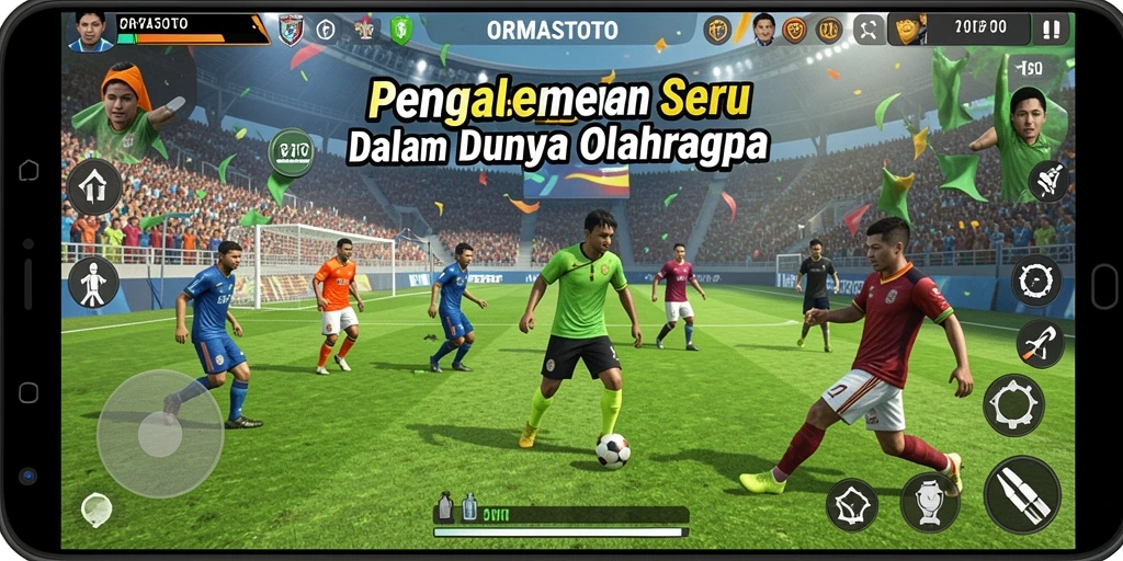 Screenshot gameplay <strong>ORMASTOTO</strong> menampilkan aksi seru dalam olahraga.