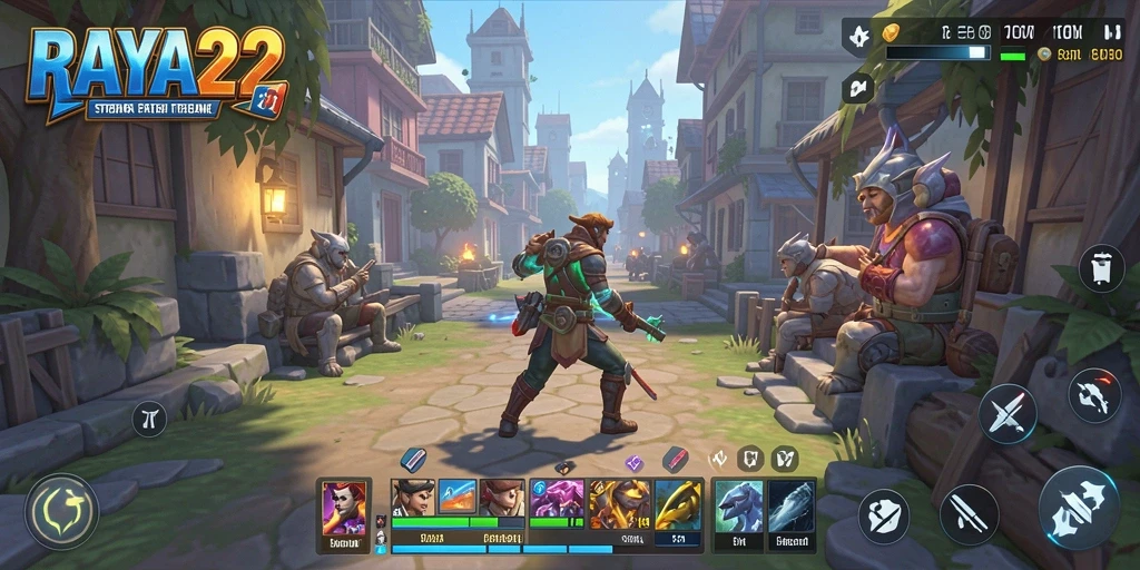 Tangkapan layar gameplay RAYA22 menampilkan strategi yang mendebarkan.