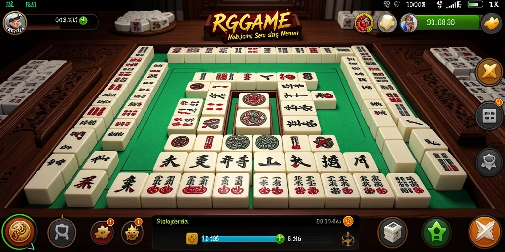 Gameplay RPGAME yang penuh tantangan dalam Mahjong.