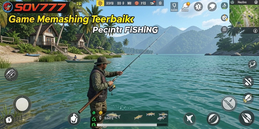 Screenshot gameplay SOV777 yang menampilkan aksi memancing yang mendebarkan.