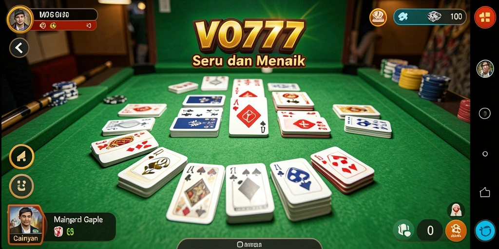 Tampilan menawan saat bermain Gaple di VO777 dengan teman-teman.